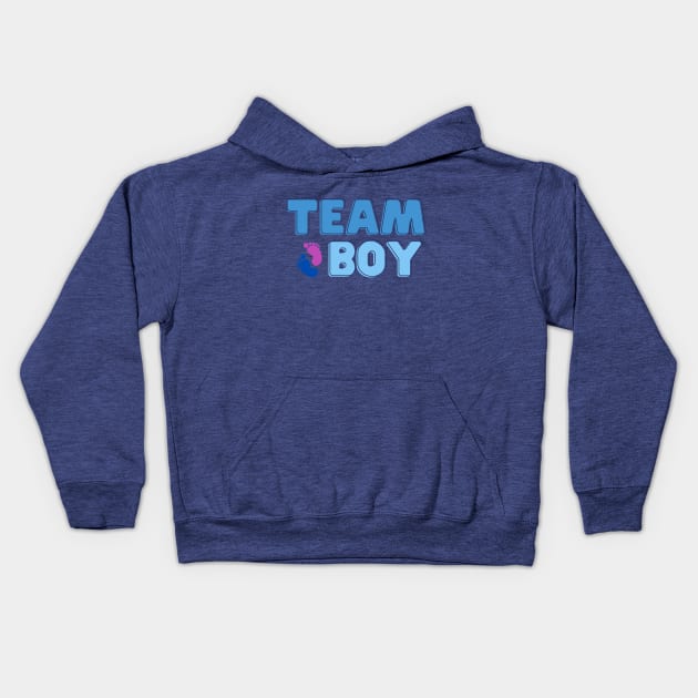 Team boy, Baby Gender Reveal Party Kids Hoodie by LePetitShadow